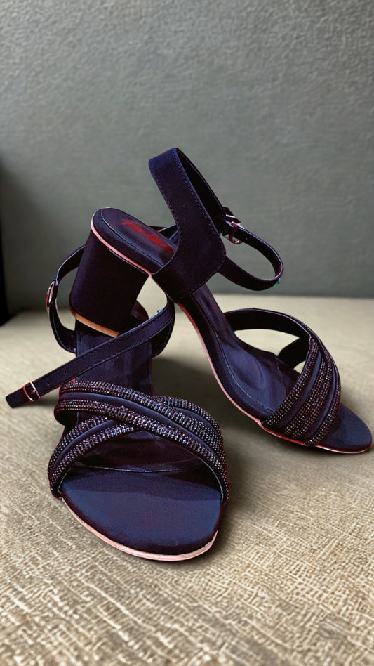 Black High Heel Sandal New Girl Style Woman Medicated Soft Sol Sandal High Heel 2025